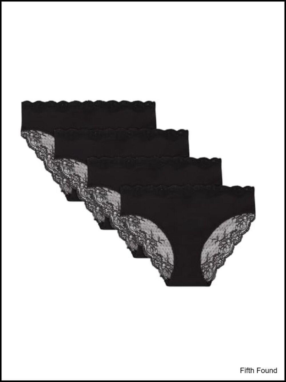 Women's Lace Underwear 4-Pack Soft Microfiber Bikini Panties
